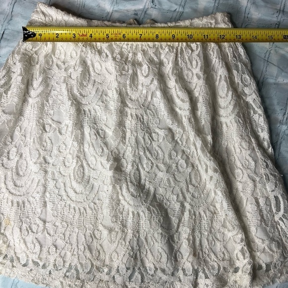 Monteau Women’s Lace Tulle Skirt Cream Size S - Picture 7 of 9